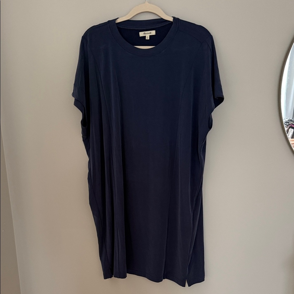 Navy Blue T-Shirt Dress Madewelll